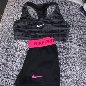 Nike spandex and sports bra